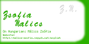 zsofia malics business card